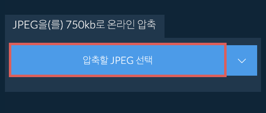 JPEG을(를) 750kb로 온라인 압축