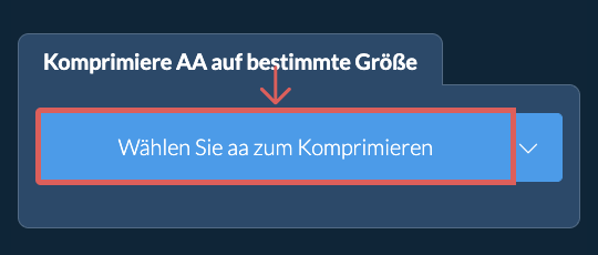 Komprimieren Sie aa unter einer bestimmten Größe