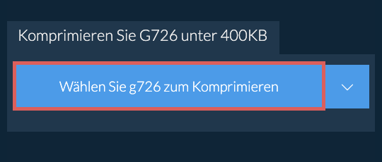 Komprimieren Sie g726 unter 400KB