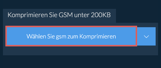Komprimieren Sie gsm unter 200KB