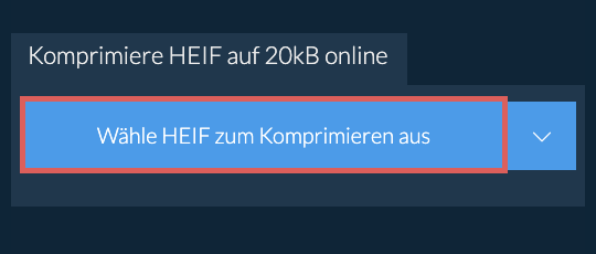 Komprimiere HEIF auf 20kB online