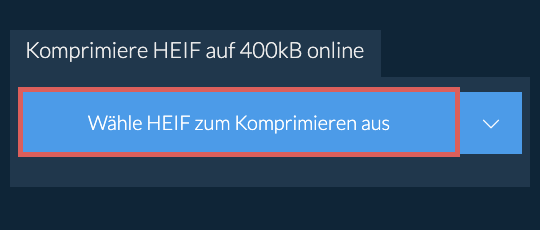 Komprimiere HEIF auf 400kB online