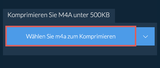Komprimieren Sie m4a unter 500KB