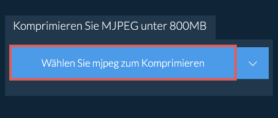 Komprimieren Sie mjpeg unter 800MB