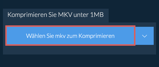 Komprimieren Sie mkv unter 1MB