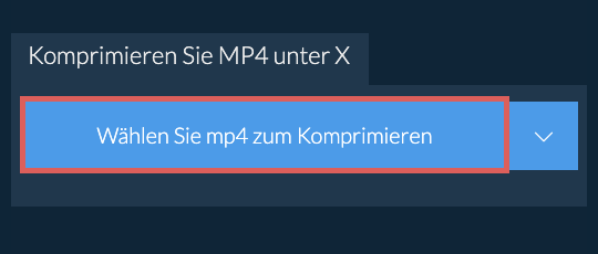 Komprimieren Sie mp4 unter X