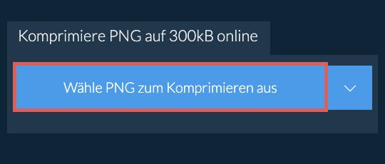 Komprimiere PNG auf 300kB online