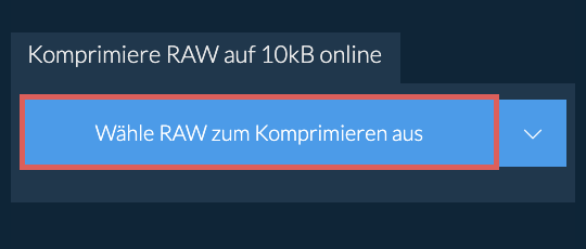 Komprimiere RAW auf 10kB online