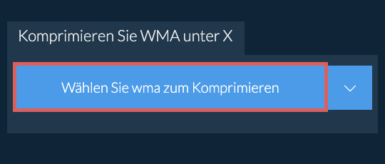 Komprimieren Sie wma unter X