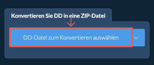 Konvertieren Sie DD in eine ZIP-Datei