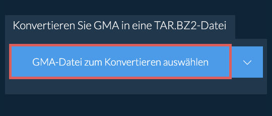 Konvertieren Sie GMA in eine TAR.BZ2-Datei