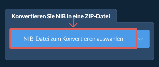 Konvertieren Sie NIB in eine ZIP-Datei