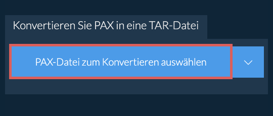 Konvertieren Sie PAX in eine TAR-Datei