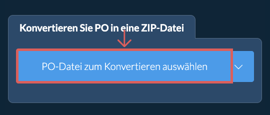 Konvertieren Sie PO in eine ZIP-Datei