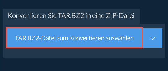 Konvertieren Sie TAR.BZ2 in eine ZIP-Datei