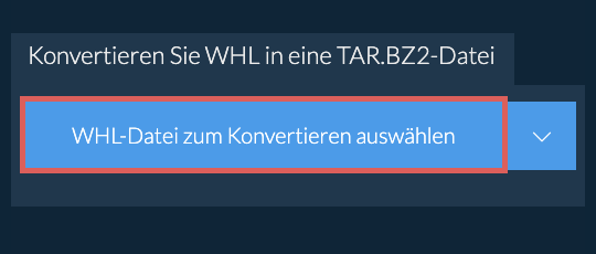 Konvertieren Sie WHL in eine TAR.BZ2-Datei