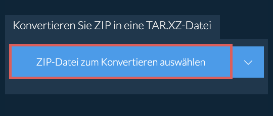 Konvertieren Sie ZIP in eine TAR.XZ-Datei