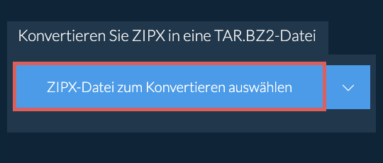 Konvertieren Sie ZIPX in eine TAR.BZ2-Datei