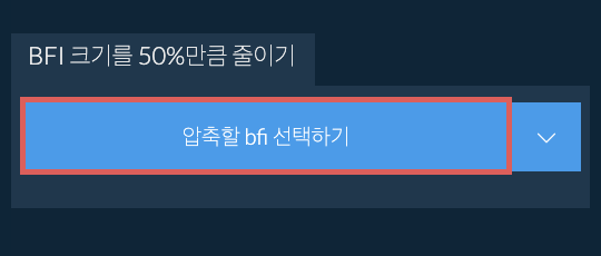 bfi 크기를 50%만큼 줄이기
