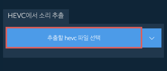 hevc에서 소리 추출