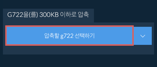 g722을(를) 300KB 이하로 압축