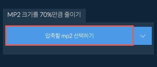 mp2 크기를 70%만큼 줄이기