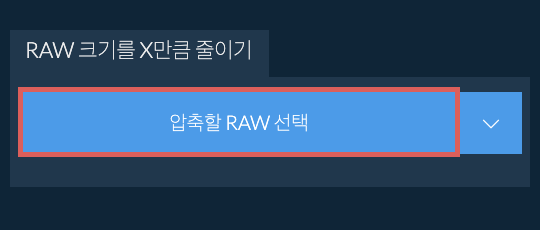 RAW 크기를 X만큼 줄이기