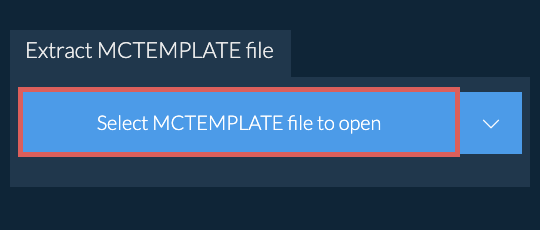 Extract MCTEMPLATE file