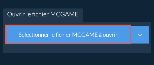 Ouvrir le fichier MCGAME
