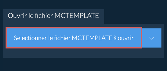 Ouvrir le fichier MCTEMPLATE