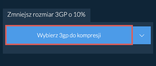 Zmniejsz rozmiar 3gp o 10%