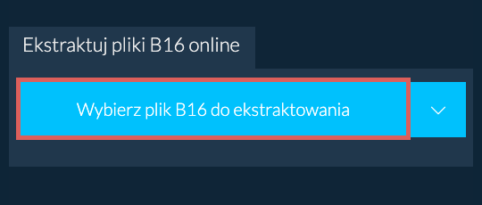 Ekstraktuj pliki B16 online