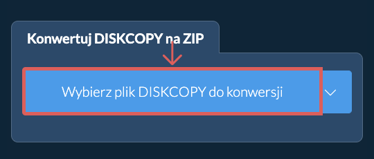 Konwertuj DISKCOPY na ZIP