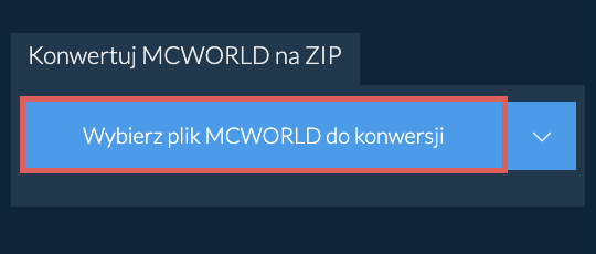 Konwertuj MCWORLD na ZIP