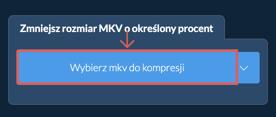 Zmniejsz rozmiar mkv o określony procent