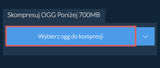 Skompresuj ogg Poniżej 700MB