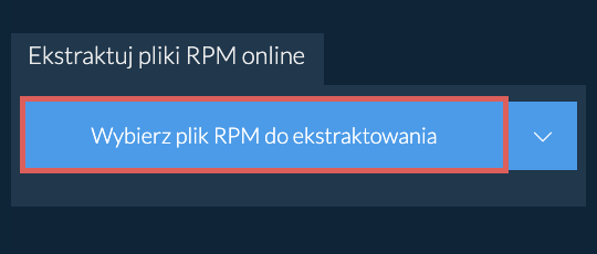 Ekstraktuj pliki RPM online