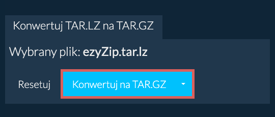 Konwertuj TAR.LZ na TAR.GZ