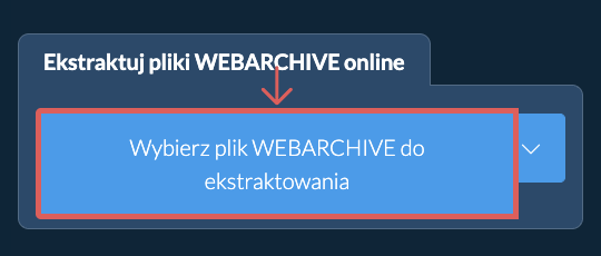 Ekstraktuj pliki WEBARCHIVE online