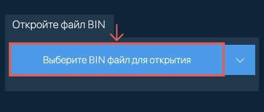 Откройте файл BIN
