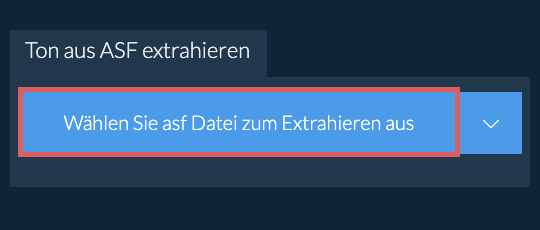 Ton aus asf extrahieren