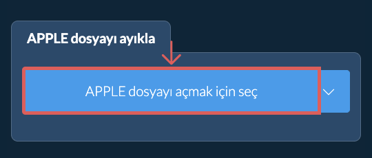 APPLE dosyayı ayıkla
