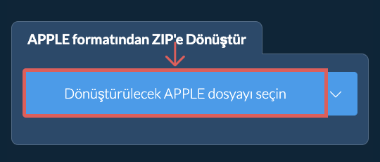 APPLE formatından ZIP'e Dönüştür