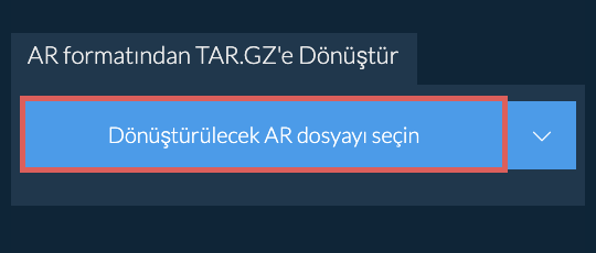 AR formatından TAR.GZ'e Dönüştür