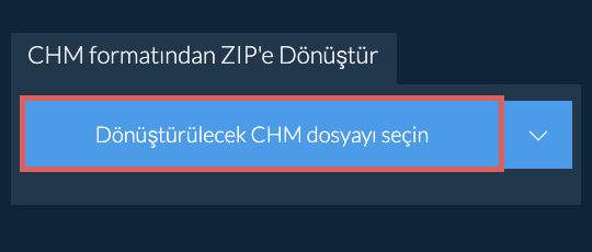 CHM formatından ZIP'e Dönüştür