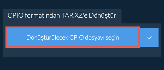 CPIO formatından TAR.XZ'e Dönüştür