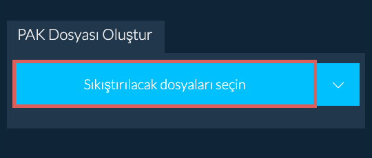 1. PAK Dosyası Oluştur
