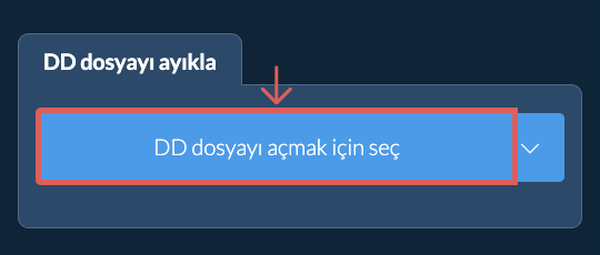 DD dosyayı ayıkla