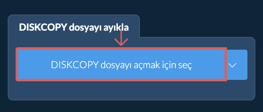 DISKCOPY dosyayı ayıkla