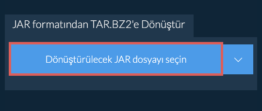 JAR formatından TAR.BZ2'e Dönüştür